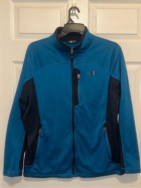 The North Face Teal and Black Performance Full-Zip Jacket